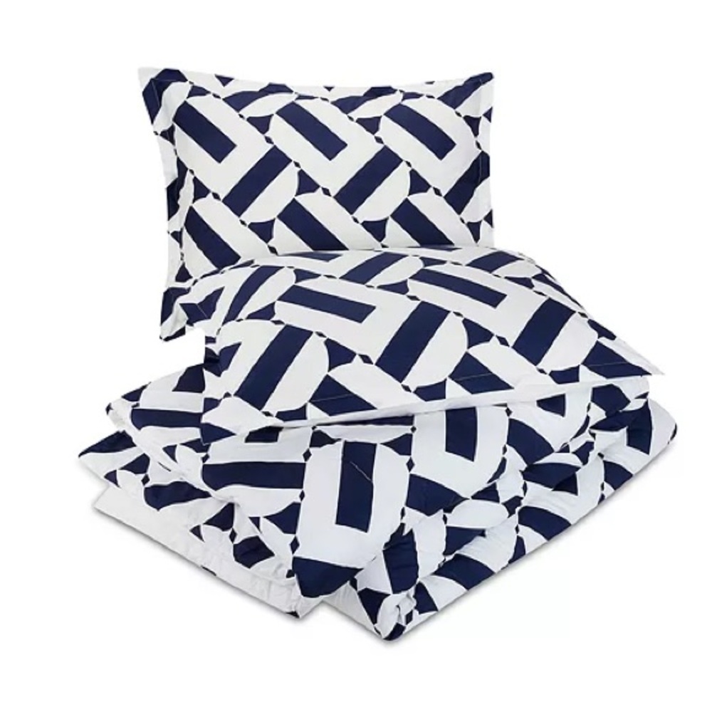 TRINA TURK- Black and White Duvet Full / Queen, NEW - Picture 2 of 3